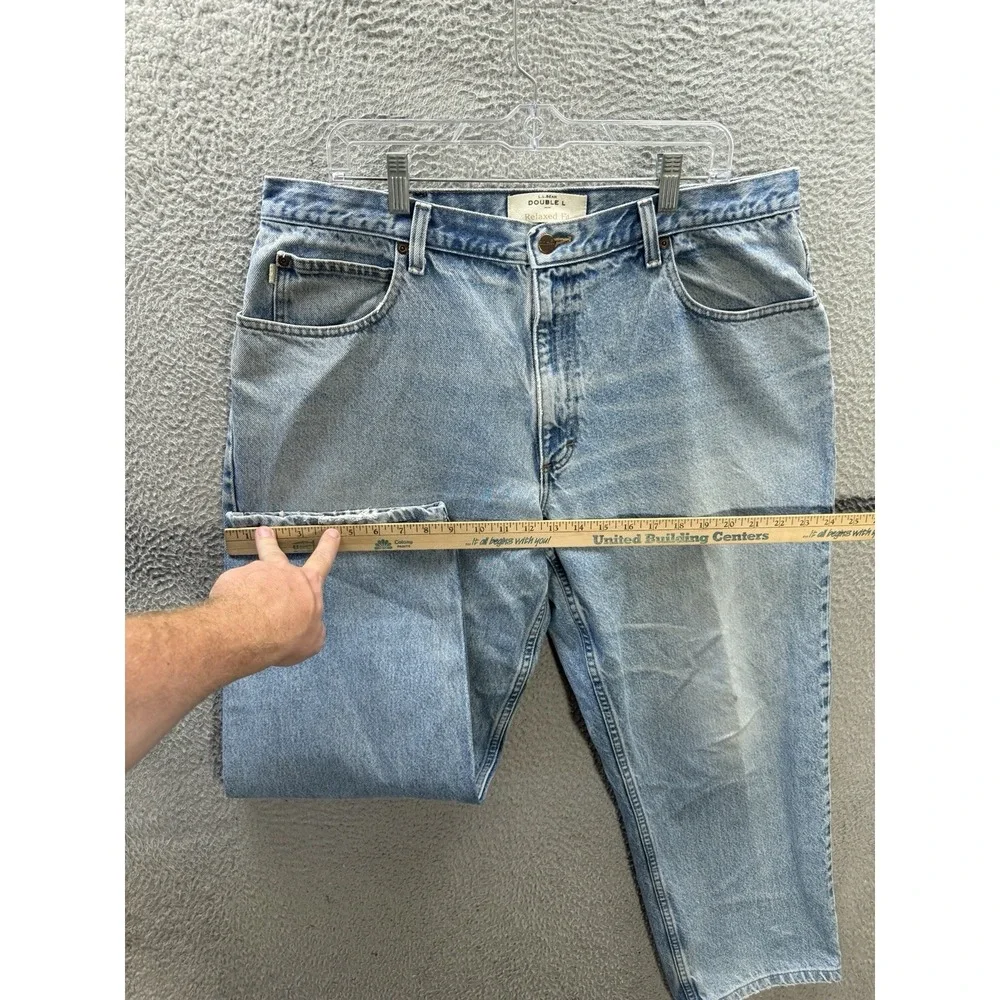 Vintage LL Bean Jeans Mens 40x27 Blue Double L Relaxed Fit Grunge Thrasher Y2K